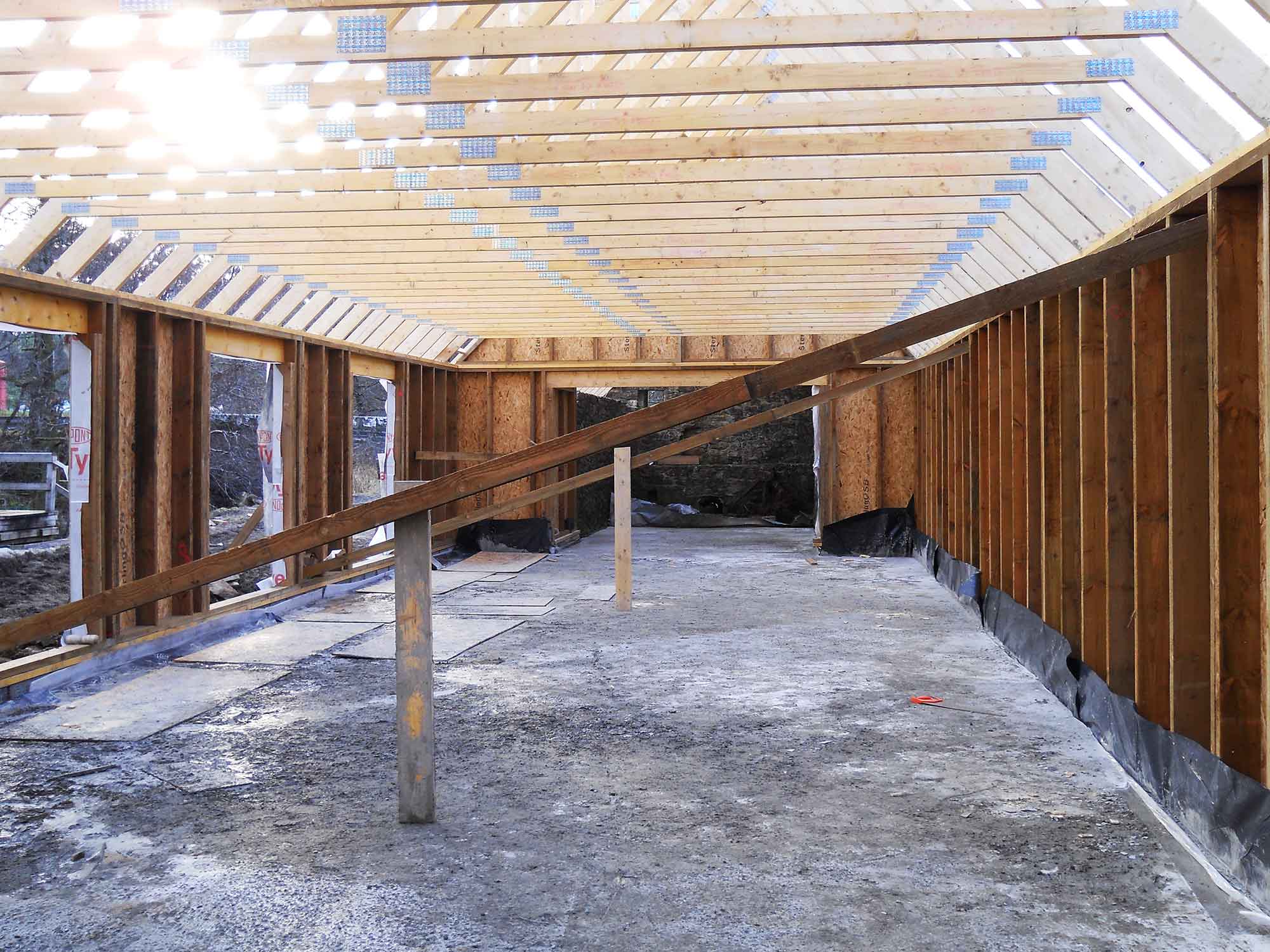 Raasay Heritage Trust Muileann Arais Heritage Centre under construction